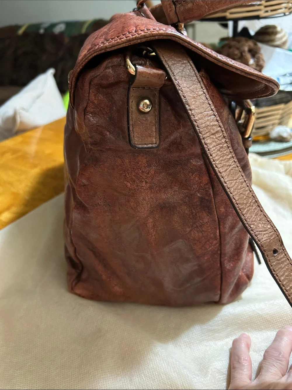 Vintage Miu Miu Leather Satchel Bag